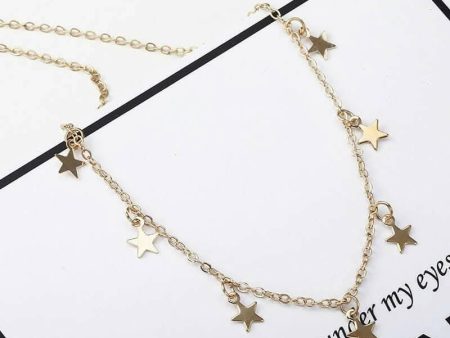 Pinapes Womens Golden Multistar Chain Necklace for Women And Girls For Cheap