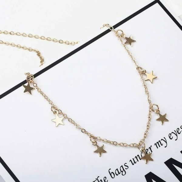 Pinapes Womens Golden Multistar Chain Necklace for Women And Girls For Cheap