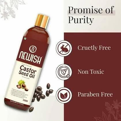 Newish Premium Castor Oil for Hair Growth, Skin and Eyebrow| Pure Cold Pressed 200ML (Pack Of 2) Discount