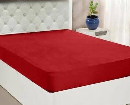 Mattress protector maroon waterproof cover for single bed (72 x 48 inch) For Cheap